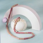 Pink Tourmaline Natural Stone 4x13mm Cylinder Polished - Image 2