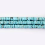Turquoise Tibetan Stone 3×6mm Cylinder Polished
