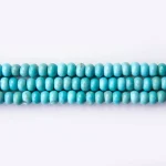 Turquoise Tibetan Stone 4×6mm Lentil Polished