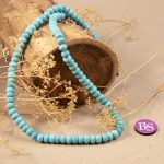 Turquoise Tibetan Stone 4×6mm Lentil Polished - Image 2