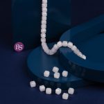 Rose Quartz Natural Stone 9mm Cube Sparkling Faceted - Image 2