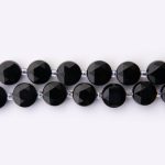 Onyx Natural Stone 10mm Lentil Sparkling Faceted