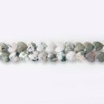 Moss Agate Natural Stone 8mm Heart Sparkling Faceted