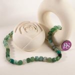 Green Agate Natural Stone 7mm Cube Sparkling Faceted - Image 2