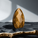 Tiger Eye Natural Stone 14×18mm Teardrop Sparkling Faceted Single Piece - Image 2