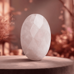 Rose Quartz Natural Stone 14×18mm Oval Sparkling Faceted Single Piece - Image 2