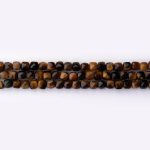 Tiger Eye Natural Stone 4mm Cube Sparkling Faceted