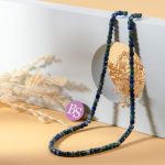 Azurite Natural Stone 4mm Cube Sparkling Faceted - Image 2