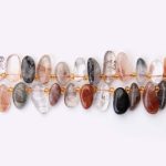 Colorful Rutilated Quartz Natural Stone 12-18mm Irregular Polished