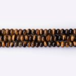 Tiger Eye Natural Stone 4×6mm Lentil Polished