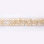 Golden Rutilated Quartz Natural Stone 5mm Round Polished