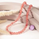 Cherry Quartz Natural Stone 8mm Round Polished - Image 2