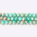 Green Imperial Jasper Natural Stone 8mm Round Polished