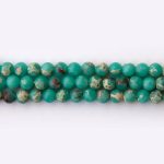 Green Imperial Jasper Natural Stone 6mm Round Polished