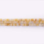 Golden Rutilated Quartz Natural Stone 2×3mm Cube Polished