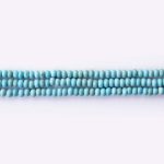Turquoise Tibetan Stone 3×4mm Lentil Polished