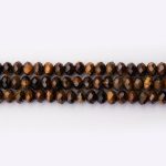 Tiger Eye Natural Stone 4×6mm Lentil Sparkling Faceted