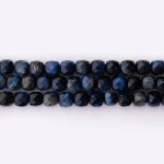 Navy Blue Tiger Eye Dyed Stone 7mm Cube Sparkling Faceted