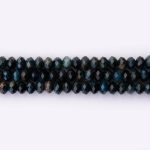 Blue Tiger Eye Dyed Stone 4×6mm Lentil Sparkling Faceted