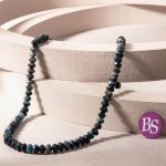 Blue Tiger Eye Dyed Stone 4×6mm Lentil Sparkling Faceted - Image 2