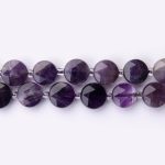 Amethyst Natural Stone 10mm Lentil Faceted