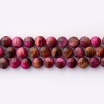 Purple Tiger Eye Dyed Stone 8mm Lentil Sparkling Faceted