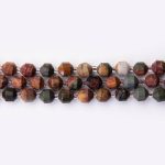 Red Creek Jasper Natural Stone 7×8mm Hexagonal Sparkling Faceted