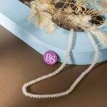 Beige Jade Natural Stone 3×4mm Lentil Faceted - Image 2