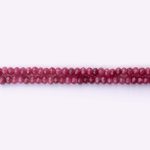 Red Jade Natural Stone 3×4mm Lentil Faceted