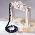 Navy Blue Goldstone Natural Stone 8mm Round Polished - Image 2