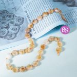 Gold Quartz Natural Stone 10mm Lentil Sparkling Faceted - Image 2