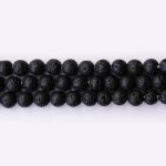 Lava Natural Stone 7mm Round Rough Pitted