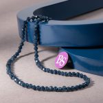 Navy Blue Jade Natural Stone 4mm Round Faceted - Image 2