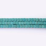 Turquoise Tibetan Stone 4mm Cube Polished
