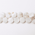 Natural White Shell 15mm Lentil Polished