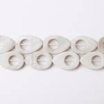 Natural White Shell 20×30mm Teardrop Polished