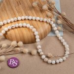 Natural White Shell 6mm Round Polished - Image 2