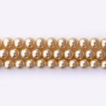 Synthetic Gold Pearl 7mm Round Polished