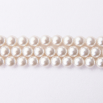 Synthetic White Pearl 6mm Round Polished