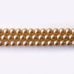 Synthetic Gold Pearl 6mm Round Polished