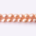 Natural Peach Pearl 7×10mm Oval