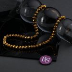 Metallic Gold Czech Crystal 5×6mm Lentil Faceted - Image 2