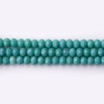 Matte Blue Czech Crystal 5×6mm Lentil Faceted