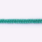 Matte Green Blue Czech Crystal 3×4mm Lentil Faceted