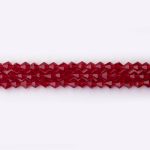 Transparent Red Czech Crystal 4mm Bicone Faceted