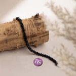 Matte Black Czech Crystal 4×6mm Lentil  Faceted - Image 2