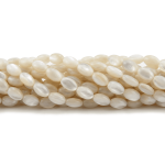 Natural White Shell 4×7mm Oval Polished