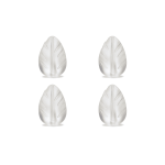 White Natural Carved Leaf Shell Side Hole Charm - 6×9mm