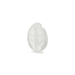 White Natural Carved Leaf Shell Side Hole Charm - 8×12mm