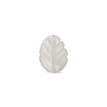 White Natural Carved Leaf Shell Side Hole Charm - 8×12mm - Image 2